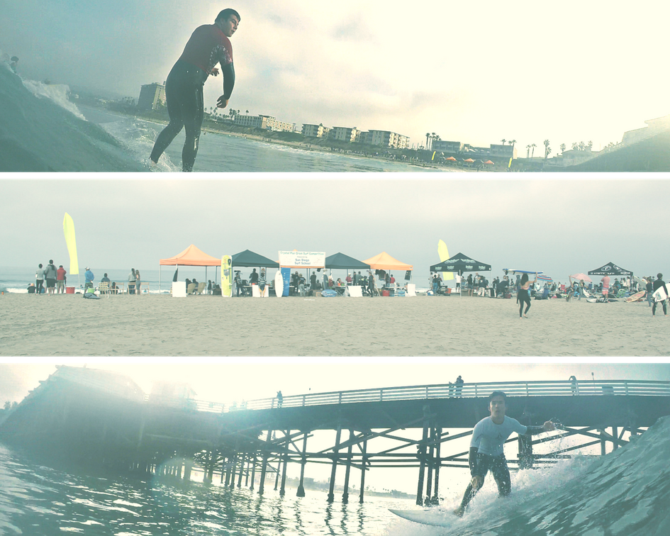 Surfers at Grom Comp